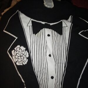 Delta Pro Weight Black Tuxedo Graphic T-Shirt Adult Large L